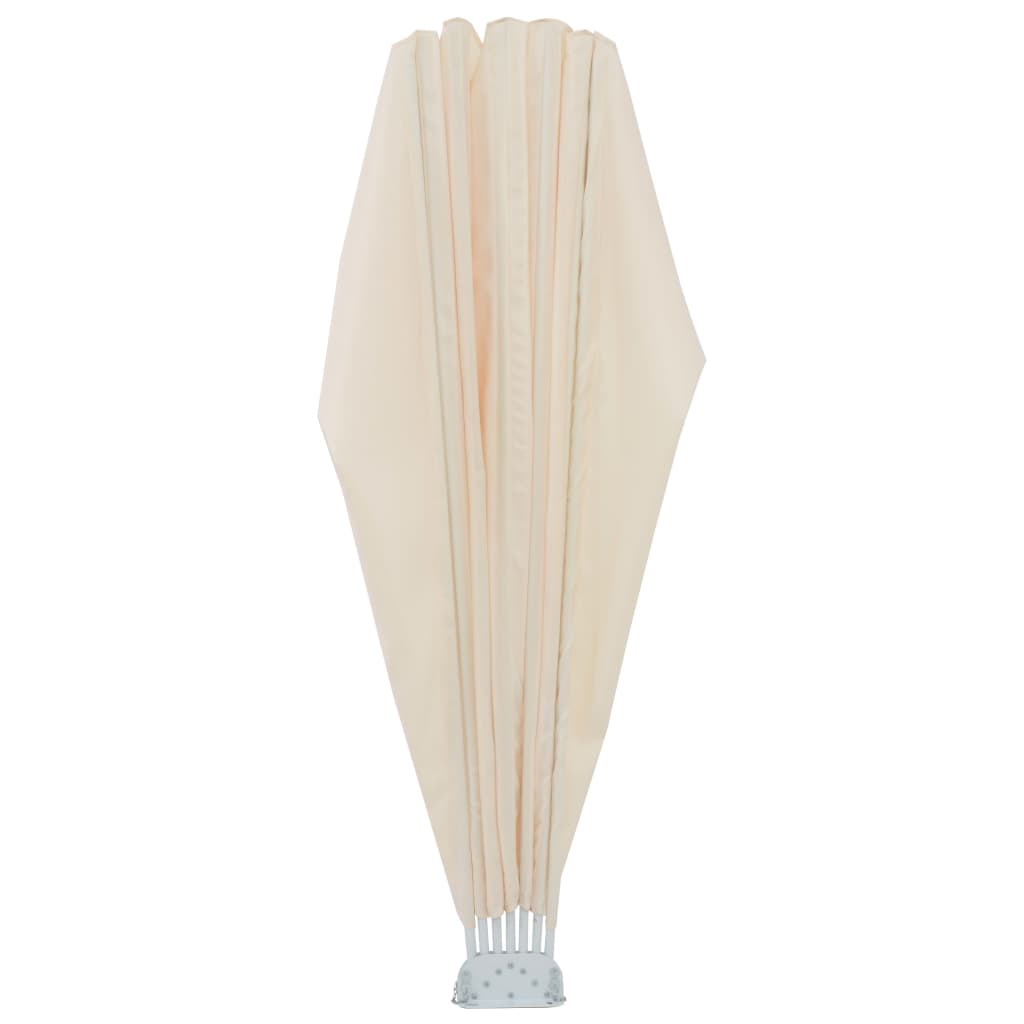 Berkfield Collapsible Terrace Side Awning Cream 200 cm