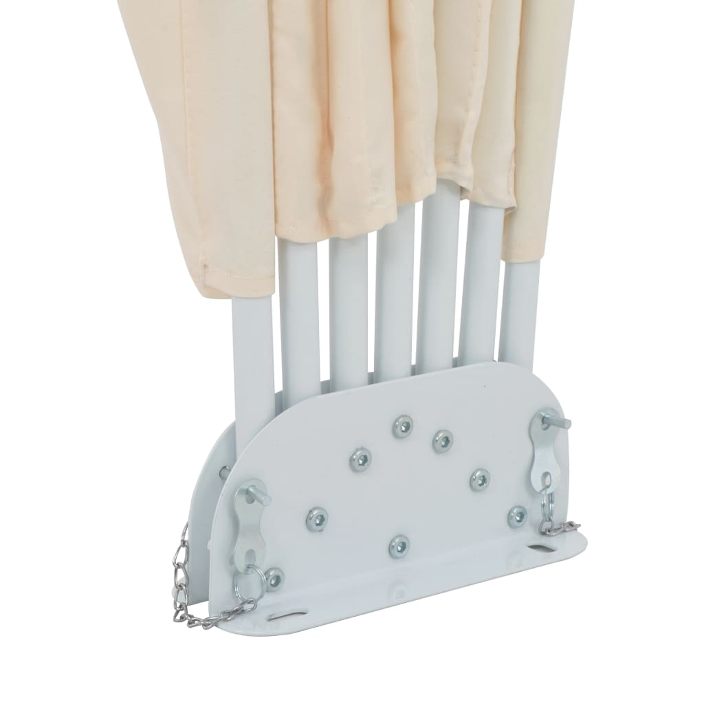 Berkfield Collapsible Terrace Side Awning Cream 200 cm