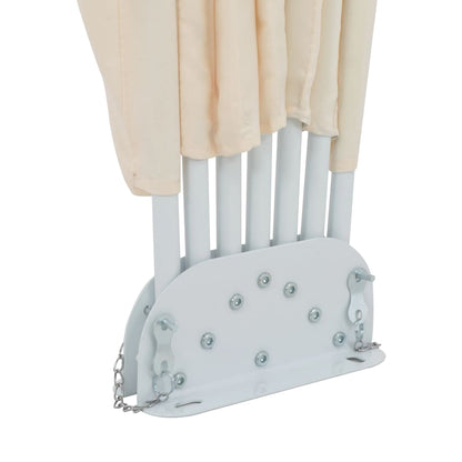 Berkfield Collapsible Terrace Side Awning Cream 200 cm