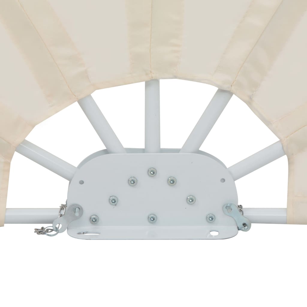 Berkfield Collapsible Terrace Side Awning Cream 200 cm