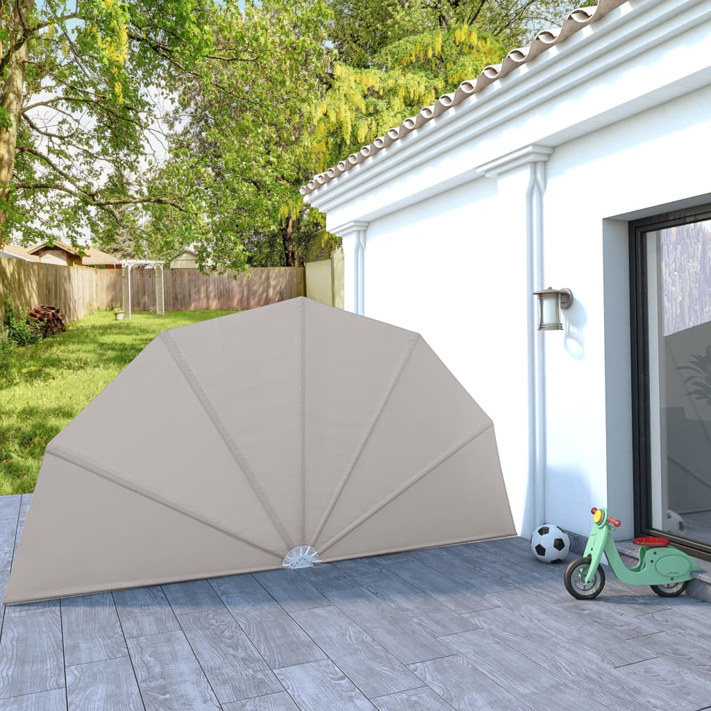 Berkfield Collapsible Terrace Side Awning Cream 200 cm