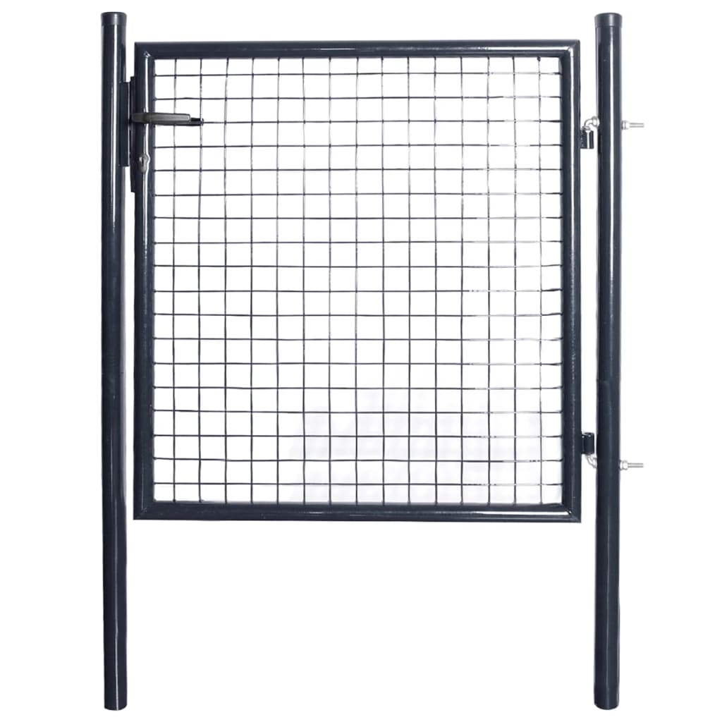 Berkfield Mesh Garden Gate Galvanised Steel 85.5x100 cm Grey