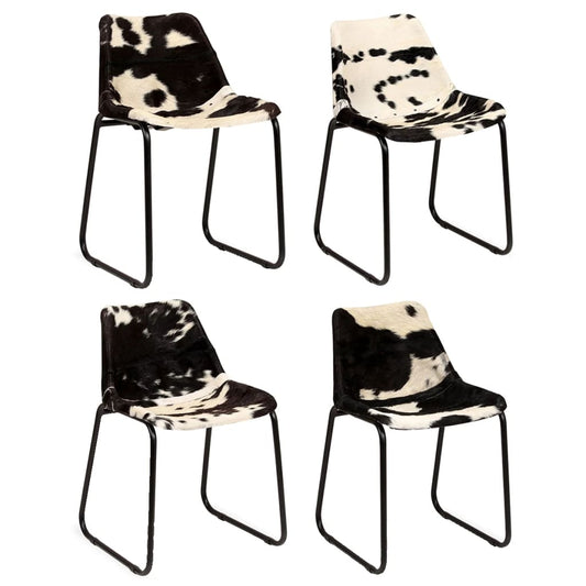 Berkfield Dining Chair 4 pcs Genuine Goat Leather