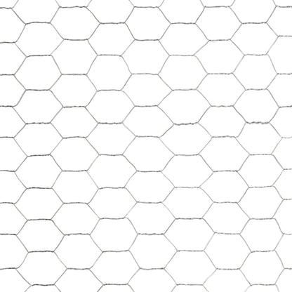 Berkfield Chicken Wire Fence Galvanised Steel 25x1.2 m Silver