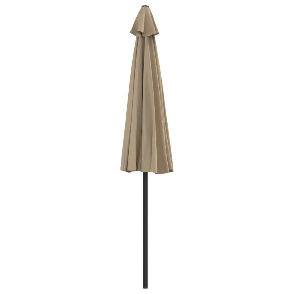 Berkfield Balcony Parasol with Aluminium Pole Taupe 270x144 cm Half