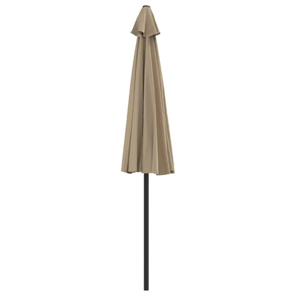 Berkfield Balcony Parasol with Aluminium Pole Taupe 270x144 cm Half