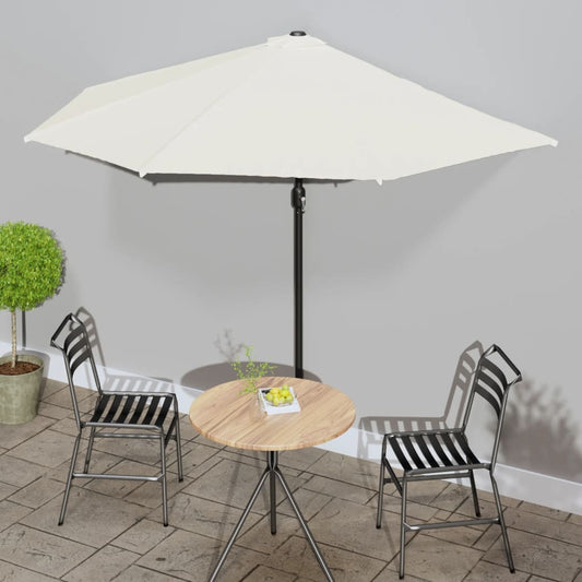 Berkfield Balcony Parasol with Aluminium Pole Sand 300x155 cm Half