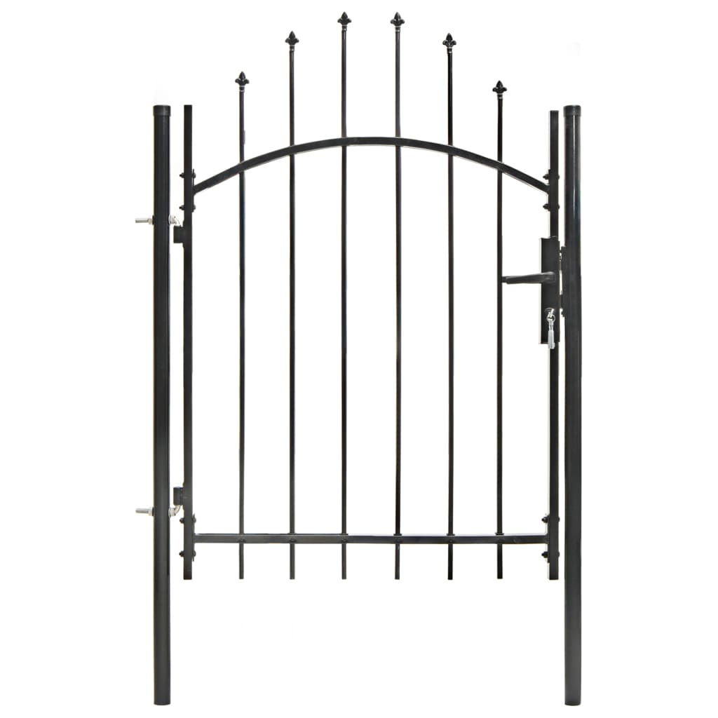 Berkfield Garden Gate Steel 1x1.5 m Black