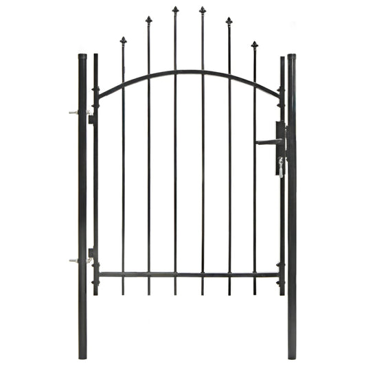 Berkfield Garden Gate Steel 1x1.5 m Black