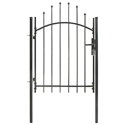 Berkfield Garden Gate Steel 1x1.75 m Black
