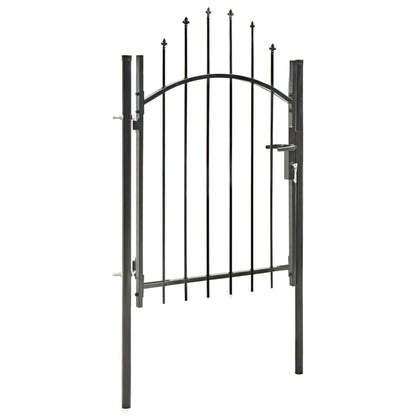 Berkfield Garden Gate Steel 1x1.75 m Black