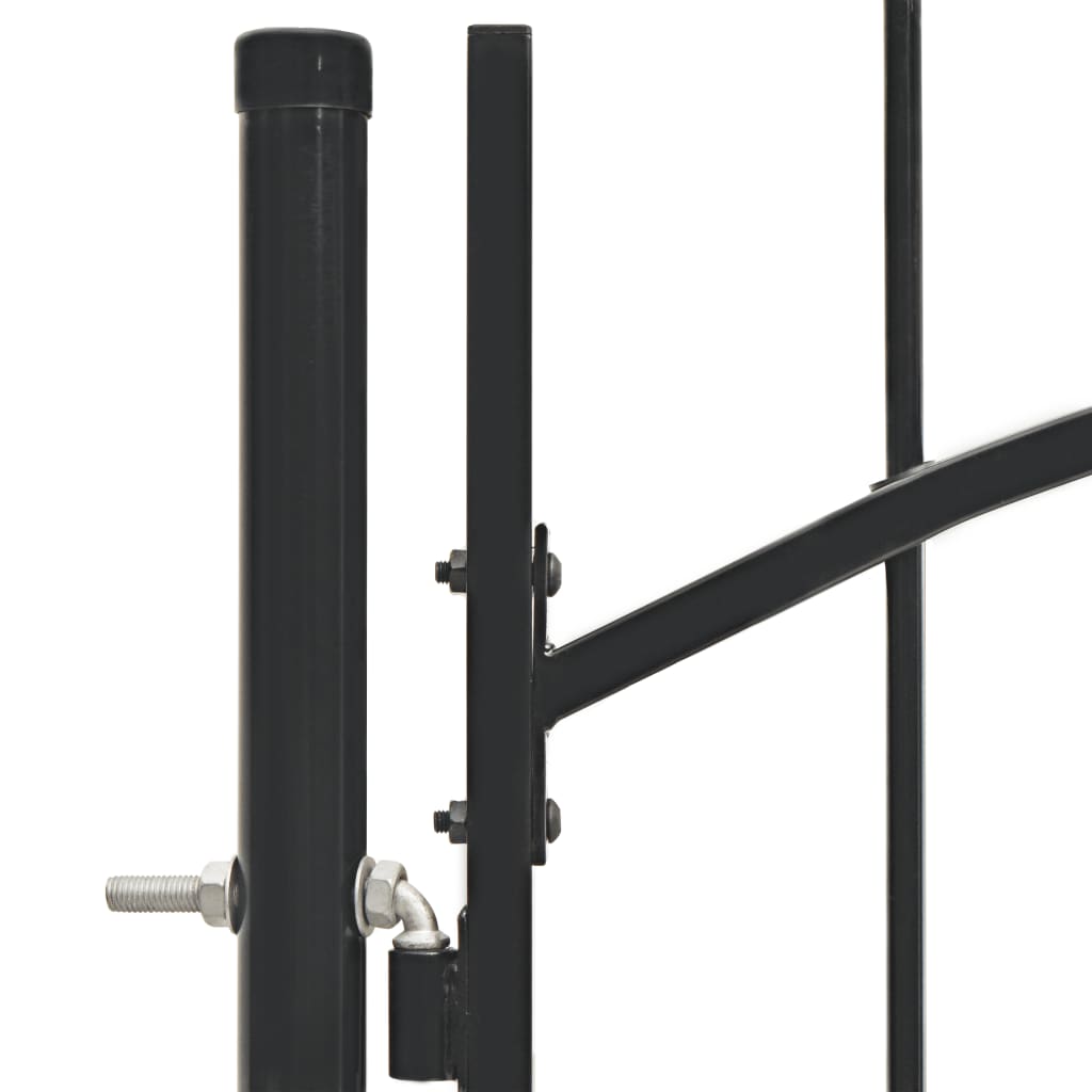 Berkfield Garden Gate Steel 1x1.75 m Black