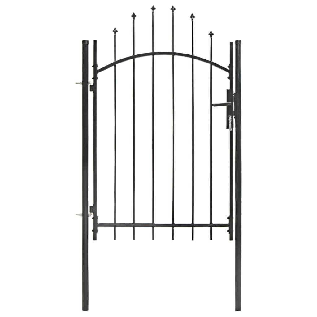Berkfield Garden Gate Steel 1x2 m Black