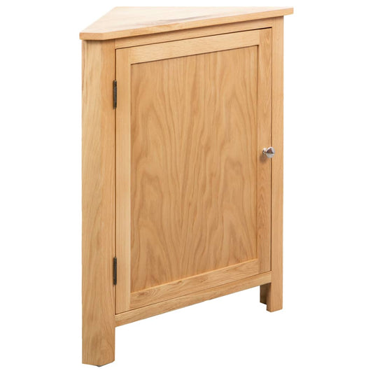 Berkfield Corner Cabinet 59x45x80 cm Solid Oak Wood