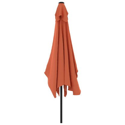 Berkfield Outdoor Parasol with Metal Pole 300x200 cm Terracotta
