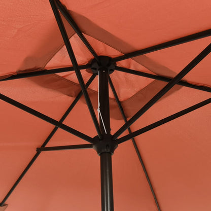 Berkfield Outdoor Parasol with Metal Pole 300x200 cm Terracotta