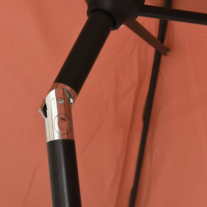 Berkfield Outdoor Parasol with Metal Pole 300x200 cm Terracotta