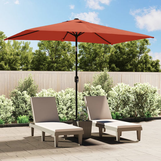 Berkfield Outdoor Parasol with Metal Pole 300x200 cm Terracotta