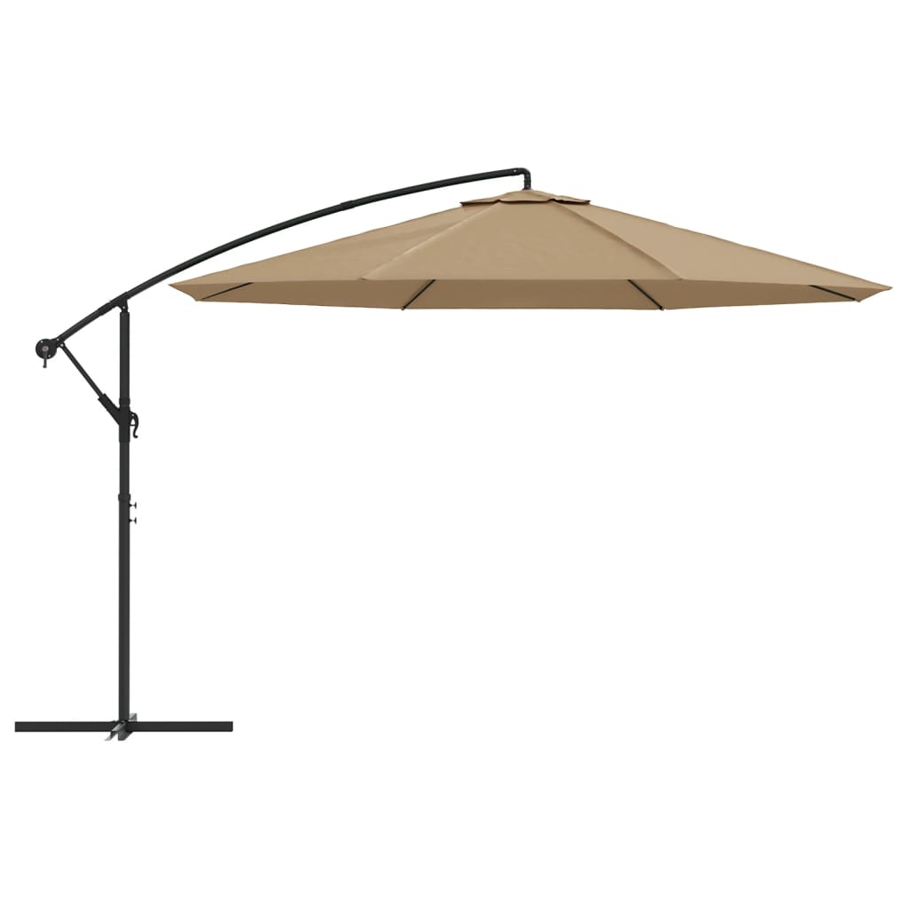 Berkfield Cantilever Umbrella with Aluminium Pole 350 cm Taupe