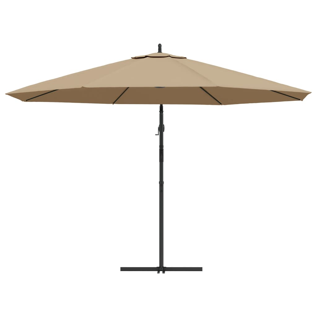 Berkfield Cantilever Umbrella with Aluminium Pole 350 cm Taupe