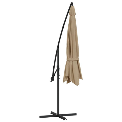 Berkfield Cantilever Umbrella with Aluminium Pole 350 cm Taupe