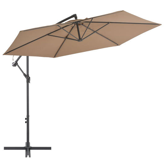 Berkfield Cantilever Umbrella with Aluminium Pole 300 cm Taupe