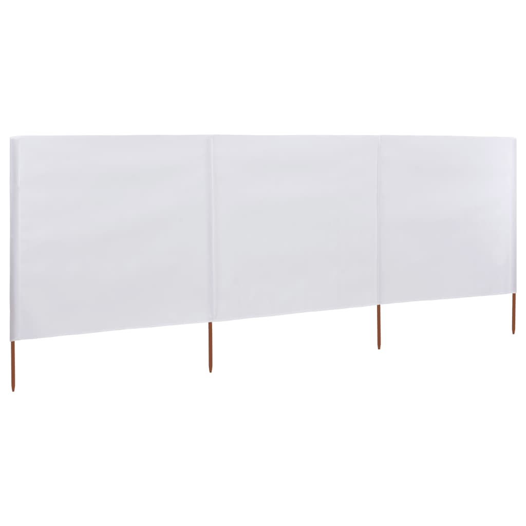 Berkfield 3-panel Wind Screen Fabric 400x120 cm White