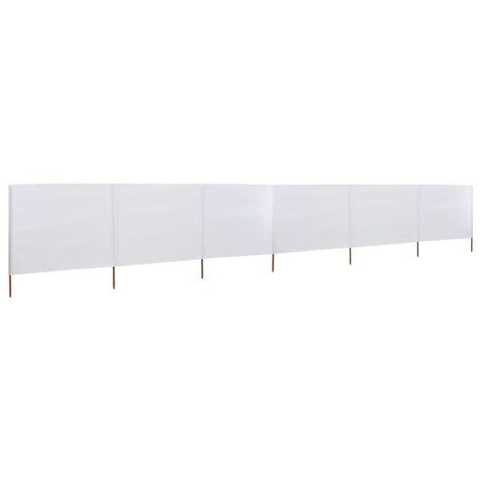 Berkfield 6-panel Wind Screen Fabric 800x80 cm White