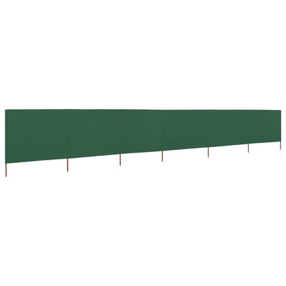 Berkfield 6-panel Wind Screen Fabric 800x80 cm Green