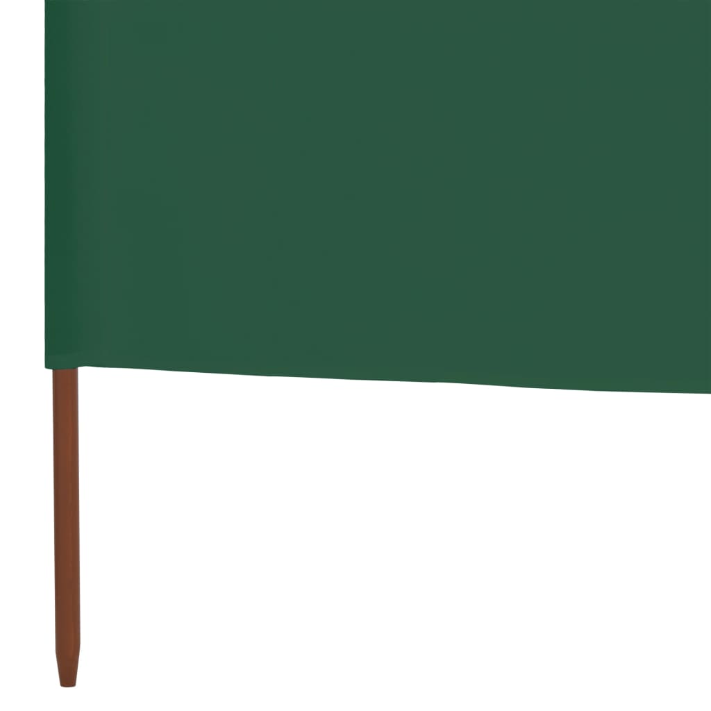 Berkfield 6-panel Wind Screen Fabric 800x80 cm Green