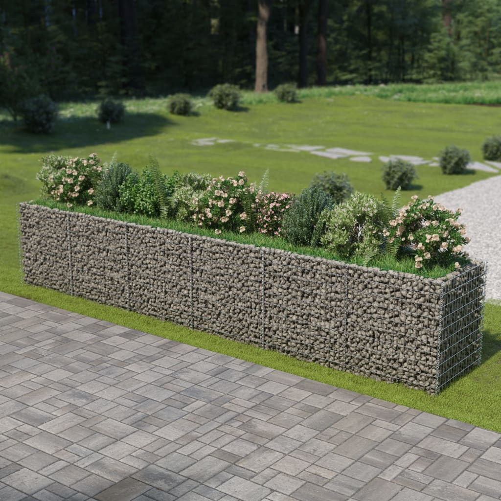 Berkfield Gabion Raised Bed Galvanised Steel 540x90x100 cm