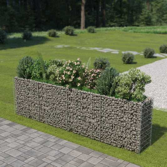 Berkfield Gabion Raised Bed Galvanised Steel 360x50x100 cm