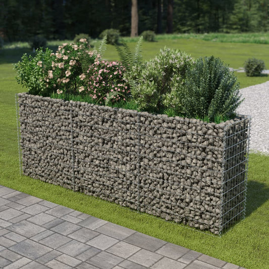 Berkfield Gabion Raised Bed Galvanised Steel 270x50x100 cm
