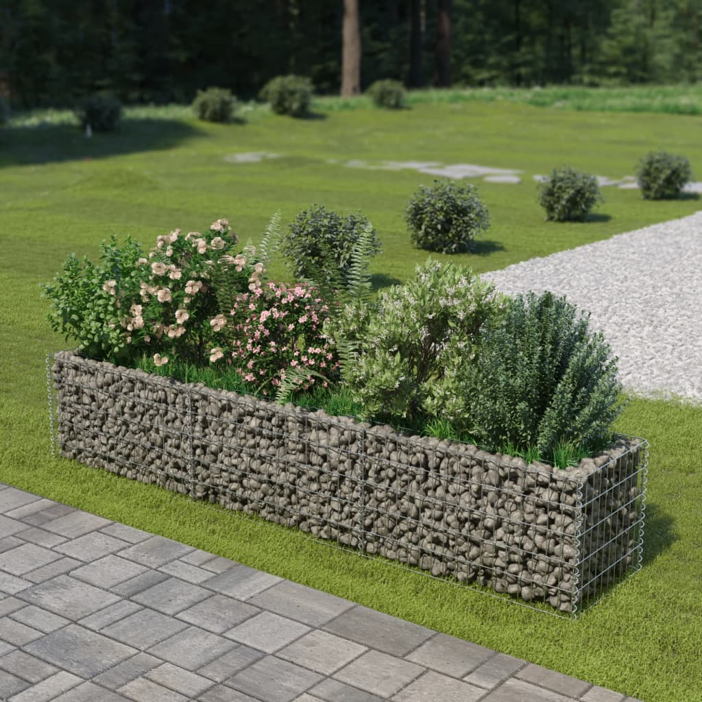 Berkfield Gabion Raised Bed Galvanised Steel 270x50x50 cm