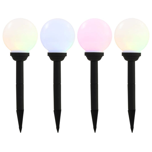 Berkfield Outdoor Solar Lamps 4 pcs LED Spherical 15 cm RGB