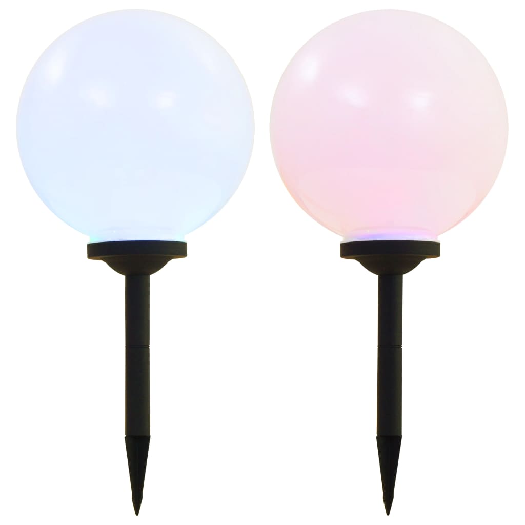 Berkfield Outdoor Solar Lamps 2 pcs LED Spherical 30 cm RGB