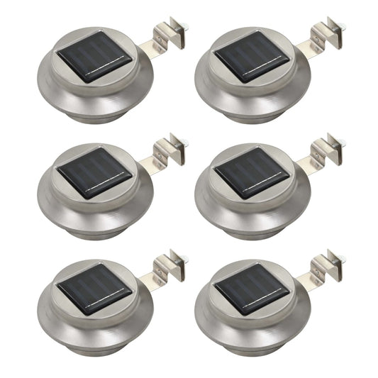 Berkfield Outdoor Solar Lamps 6 pcs LED Round 12 cm White