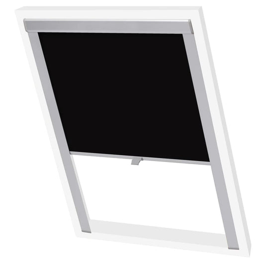 Berkfield Blackout Roller Blind Black MK08