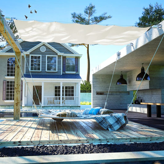 Berkfield Patio Awning Oxford Fabric 140x270 cm Cream