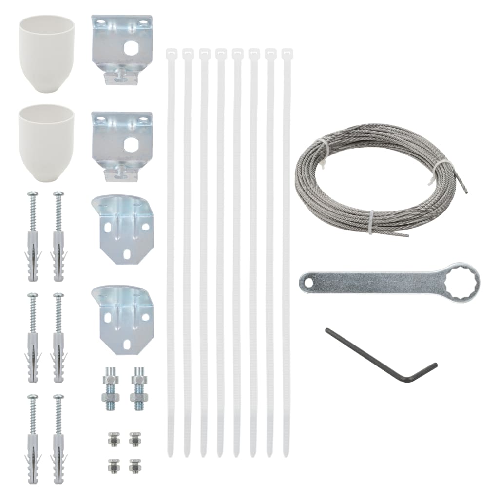 Berkfield Vertical Awning Oxford Fabric 140x240 cm White