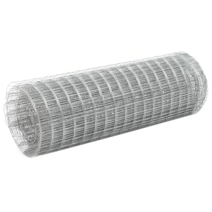 Berkfield Chicken Wire Fence Galvanised Steel 10x0.5 m Silver