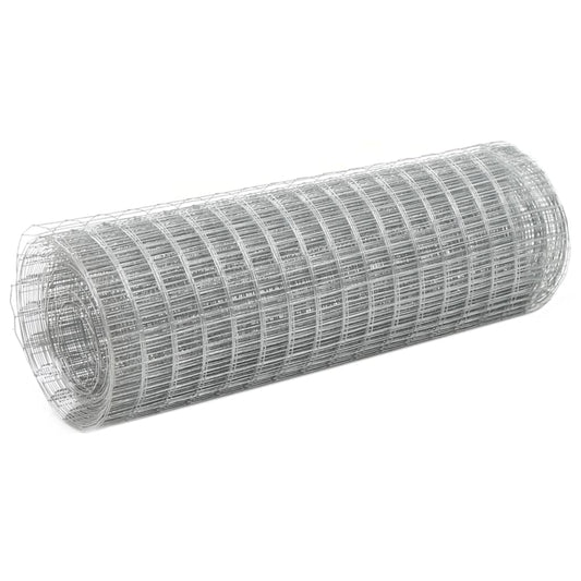 Berkfield Chicken Wire Fence Galvanised Steel 25x0.5 m Silver