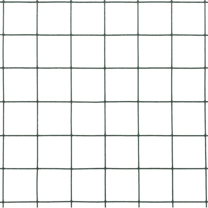 Berkfield Chicken Wire Fence Steel with PVC Coating 10x0.5 m Green