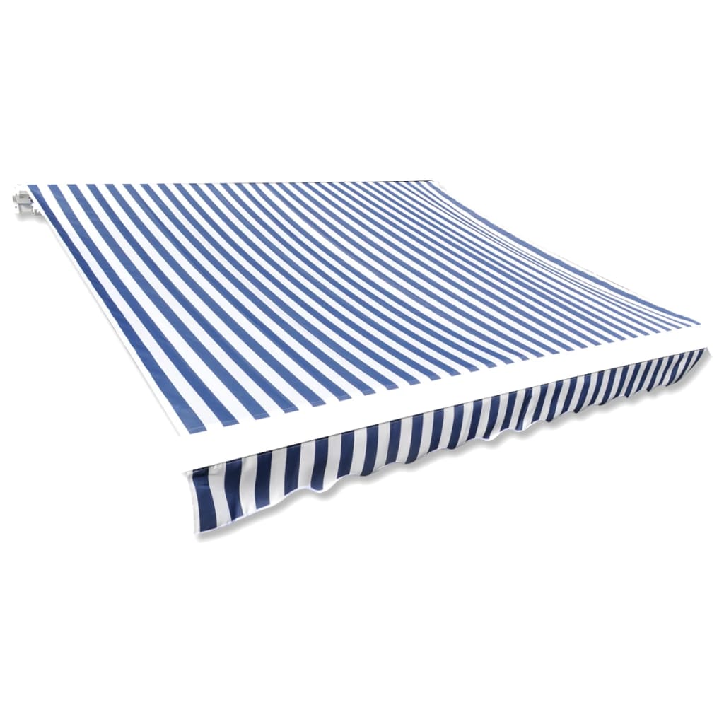 Berkfield Awning Top Sunshade Canvas Blue & White 350x250 cm