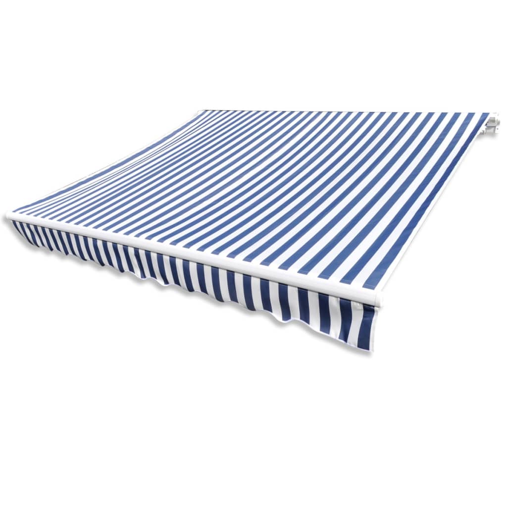 Berkfield Awning Top Sunshade Canvas Blue & White 450x300 cm