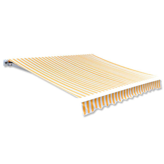 Berkfield Awning Top Sunshade Canvas Orange & White 500x300 cm