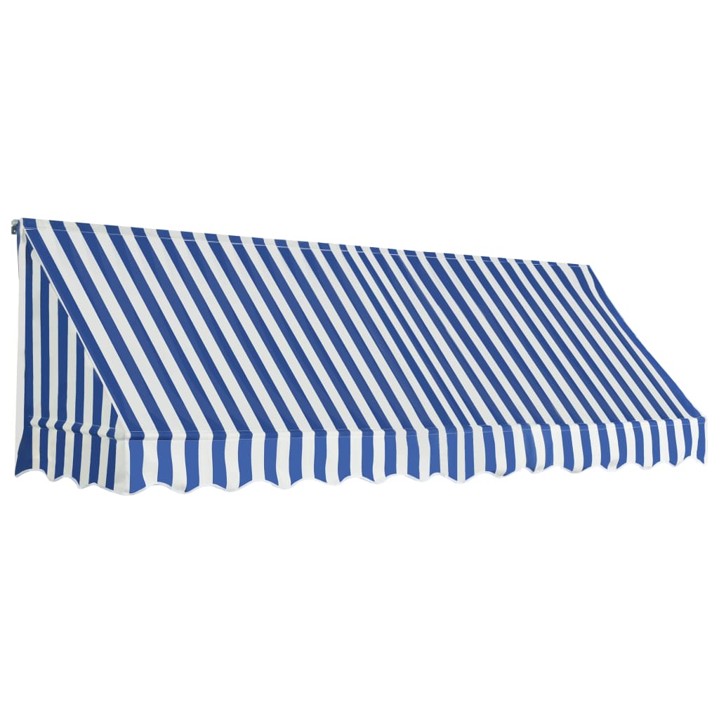 Berkfield Bistro Awning 300x120 cm Blue and White