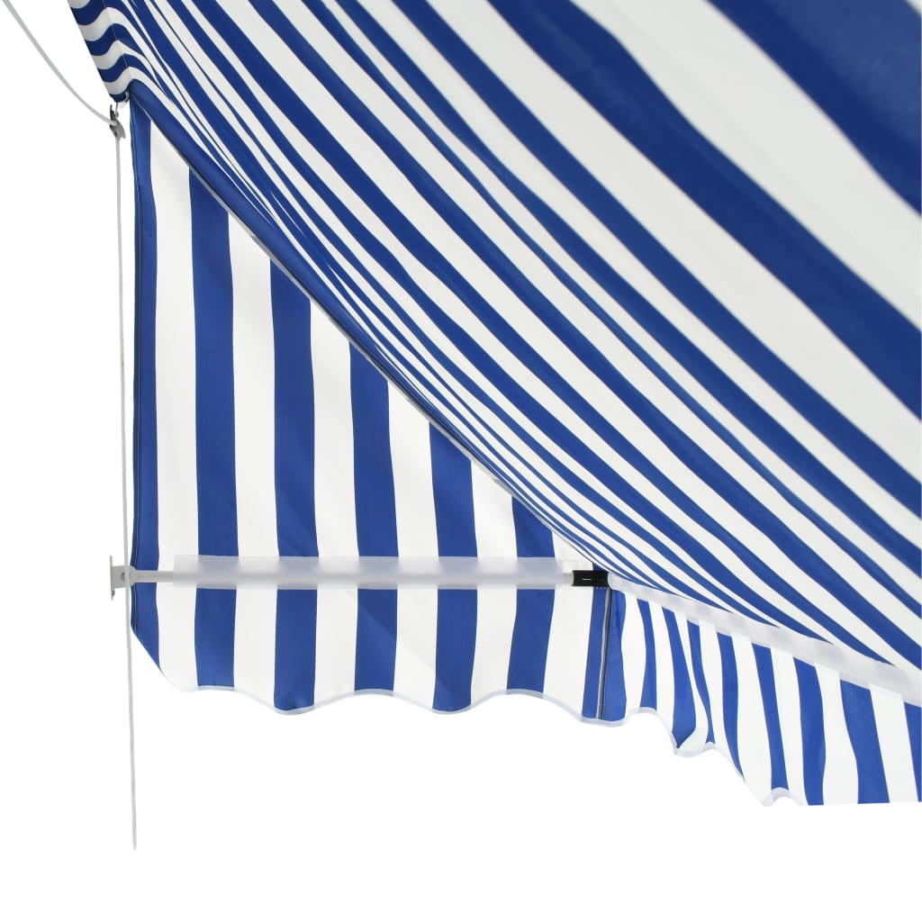 Berkfield Bistro Awning 300x120 cm Blue and White