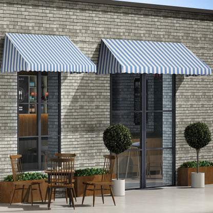 Berkfield Bistro Awning 300x120 cm Blue and White