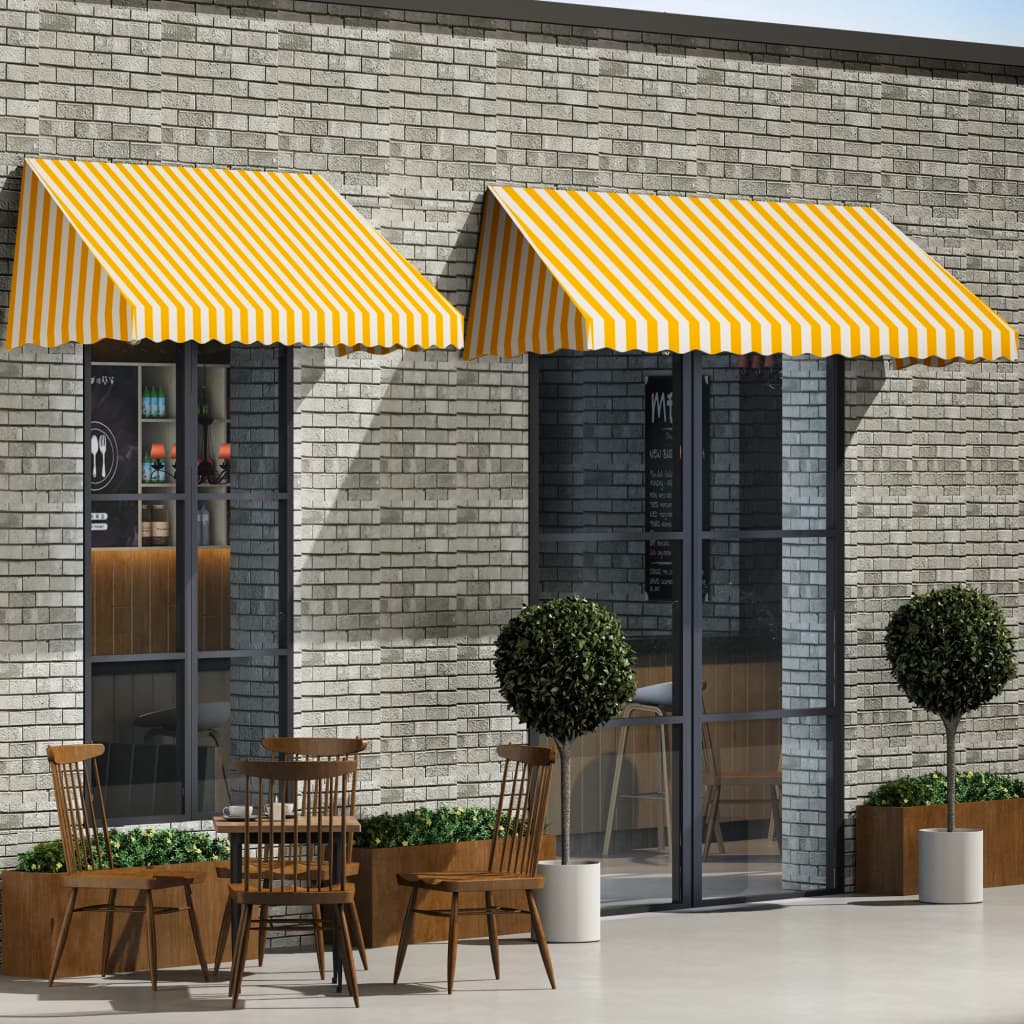 Berkfield Bistro Awning 400x120 cm Orange and White
